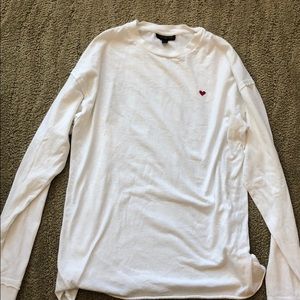 White Graphic Long Sleeve Tee